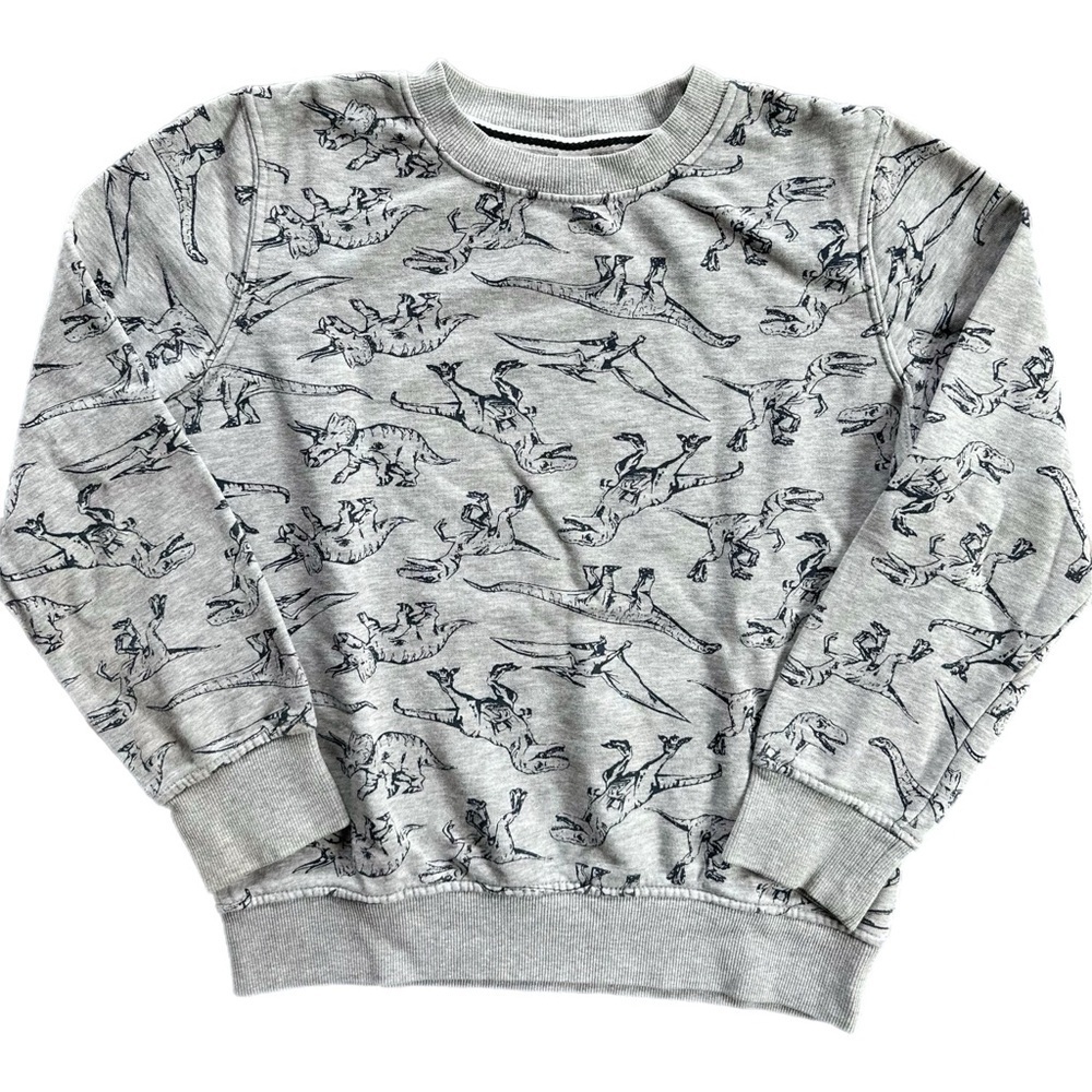 Joe Fresh Boys Grey Dinosaur Crewneck Sweatshirt Size 10-12